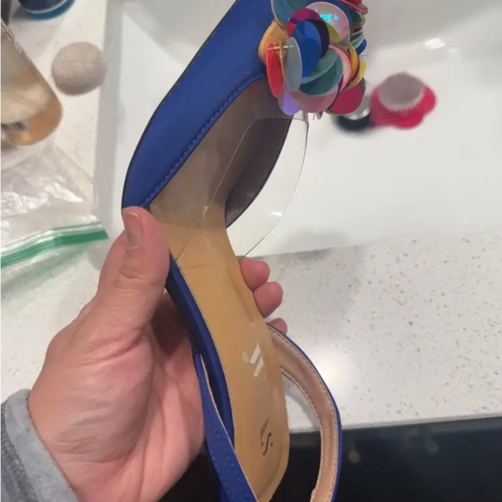 Vibrant Multicolor Floral Women's Heels - Picture 4 of 5